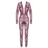 Noir Kink Royal - body dantelă transparentă - roșu - M