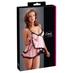 Cottelli - Babydoll sexy cu volane - dantelă neagră - XL