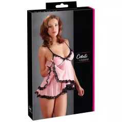 Cottelli - Babydoll sexy cu volane - dantelă neagră - XL