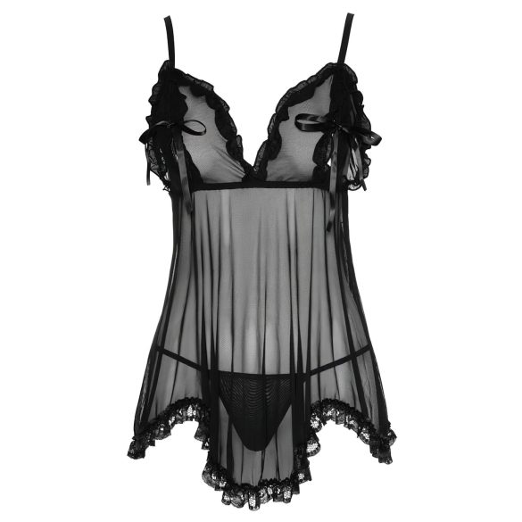 Cottelli - Babydoll sexy cu volane - negru