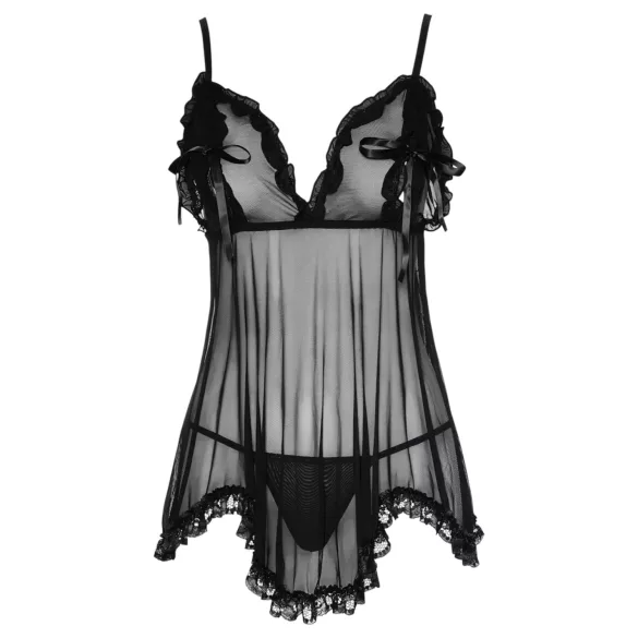 Cottelli - Babydoll sexy cu volane - negru