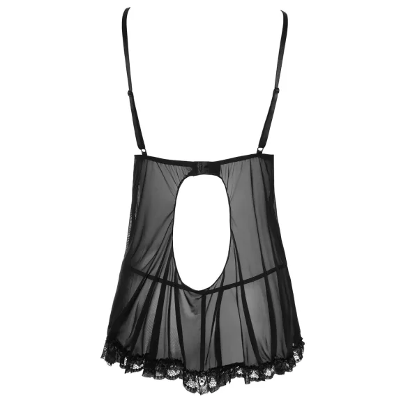 Cottelli - Babydoll sexy cu volane - negru - M