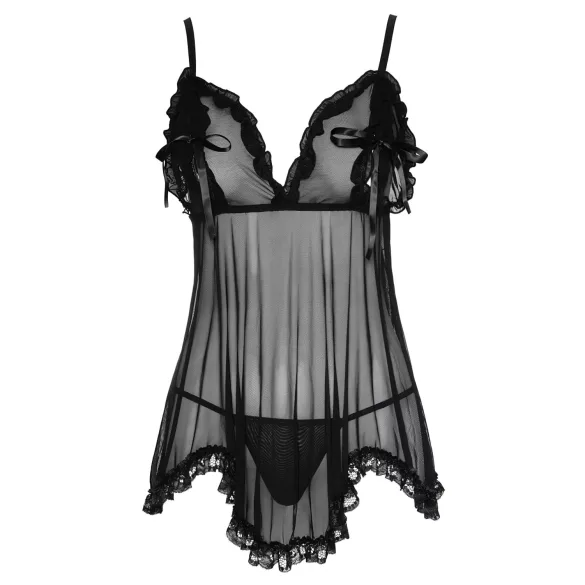 Cottelli - Babydoll sexy cu volane - negru - L