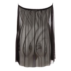 NO:XQSE - Babydoll din tul transparent (negru)