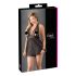 Cottelli Plus Size - babydoll lejer din dantelă - negru