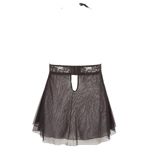 Cottelli Plus Size - babydoll lejer din dantelă - negru