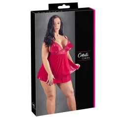 Cottelli - babydoll plus size - dantelă, lejer - roșu - XL