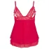 Cottelli - babydoll plus size - dantelă, lejer - roșu - 2XL