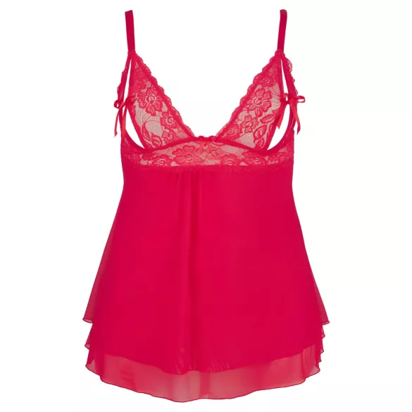 Cottelli - babydoll plus size - dantelă, lejer - roșu - 3XL