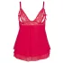 Cottelli - babydoll plus size - dantelă, lejer - roșu - 3XL