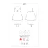 Obsessive - Babydoll cu flori și strasuri - cu tanga - negru - L/XL