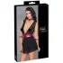 Cottelli Bondage - Babydoll dantelat cu guler (negru) - M