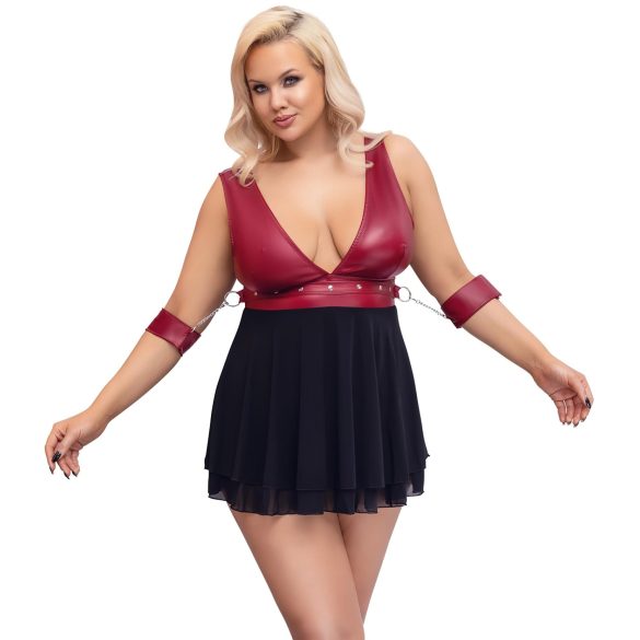 Cottelli Bondage Plus Size - babydoll roșu
