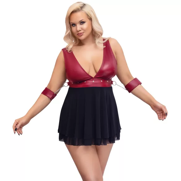Cottelli Bondage Plus Size - babydoll roșu