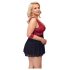 Cottelli Bondage Plus Size - babydoll roșu
