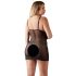 Cottelli Plus Size - Neglijeu din dantelă transparentă (negru) - 3XL