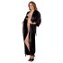 Cottelli - Halat din satin (negru) - 2XL/3XL