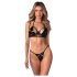 Set sutien strălucitor Obsessive Keira Lise (negru)