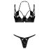 Set sutien strălucitor Obsessive Keira Lise (negru)