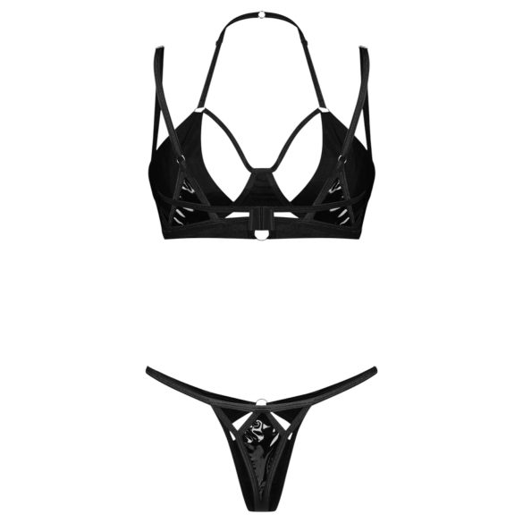 Set sutien strălucitor Obsessive Keira Lise (negru)