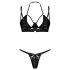 Set sutien strălucitor Obsessive Keira Lise (negru)