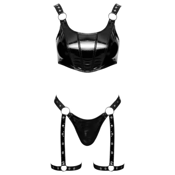 Black Level - set rochie lac neagră - M