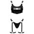 Black Level - Set rochie lăcuită (negru) - M