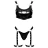 Black Level - set rochie lac neagră - M
