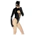 Black Velvets - body sexy cu mâneci lungi - Batwoman - negru