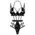 Obsessive - body cu bretele - negru - L/XL