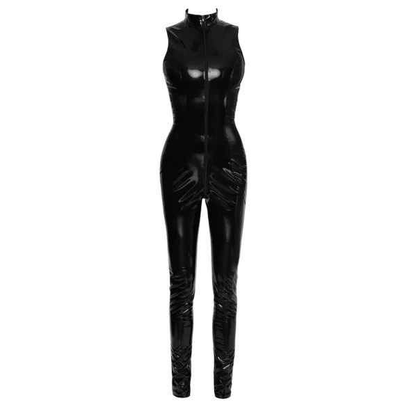 Black Level - salopetă latex lucioasă cu fermoar - negru - M