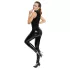 Black Level - salopetă latex lucioasă cu fermoar - negru - L