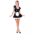 Black Level - rochie de cameristă din latex (neagră)