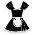 Black Level - rochie de cameristă din latex (neagră)