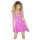 Rochie mini strălucitoare cu fermoar - Pink - L