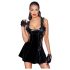 Noir - rochie mini cu volane (neagră)