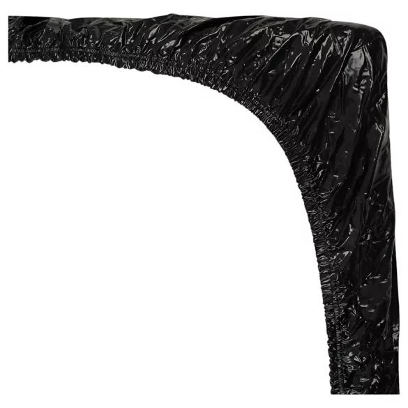 Fetiș - Cearșaf din latex lăcuit - cu elastic - 160x200 cm (negru)