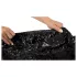 Fetiș - Cearșaf din latex lăcuit - cu elastic - 160x200 cm (negru)