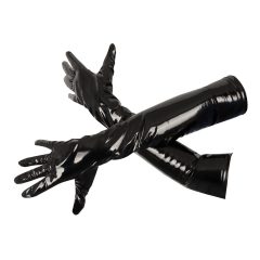 Black Level - mănuși lucioase de lac (negru)