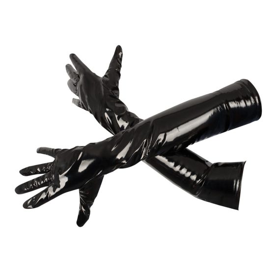 Black Level - mănuși lucioase de lac (negru)