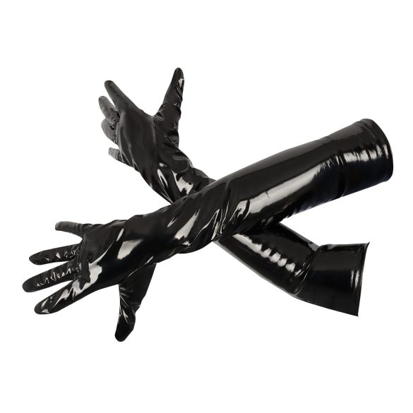 Black Level - mănuși din latex lucios - negru - XL