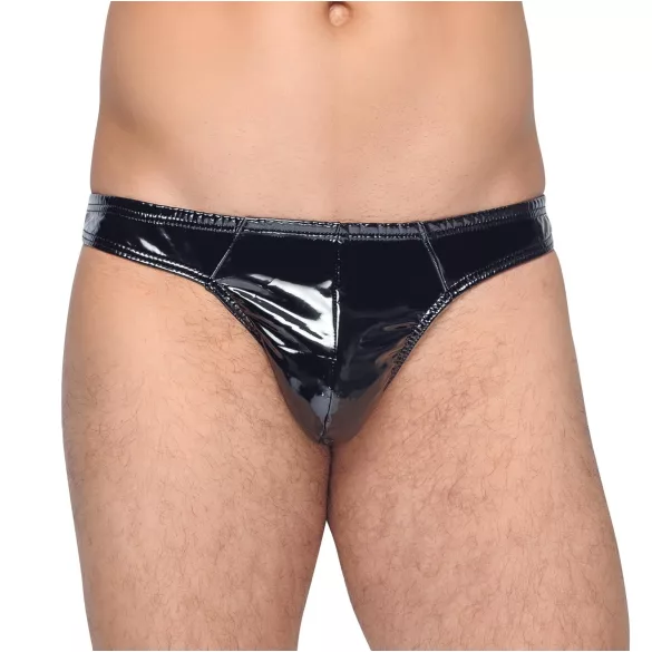 Black Level - tanga bărbați clasic din latex - negru - M