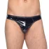 Black Level - tanga bărbați clasic din latex - negru - M