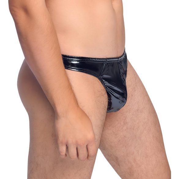 Black Level - tanga bărbați clasic din latex - negru - M