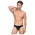 Black Level - tanga bărbați clasic din latex - negru - M