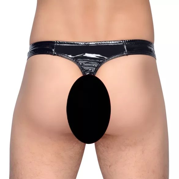 Black Level - tanga bărbați clasic din latex - negru - M