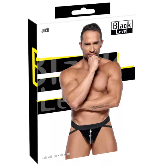 Black Level - jockstrap cu fermoar (negru)