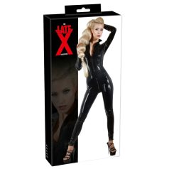 LATEX - salopetă damă cu mâneci lungi - latex negru - XL
