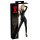 Overall din latex cu mâneci lungi - negru - 2XL