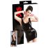Rochie mini fără mâneci din latex (neagră) - L